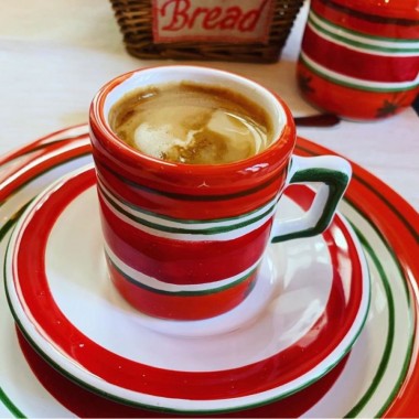 Set tazzina caffè con piattino Capri Ceramiche De Simone Set tazzina caffè con piattino Capri Ceramiche De Simone